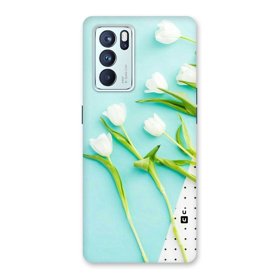 White Tulips Back Case for Oppo Reno6 Pro 5G