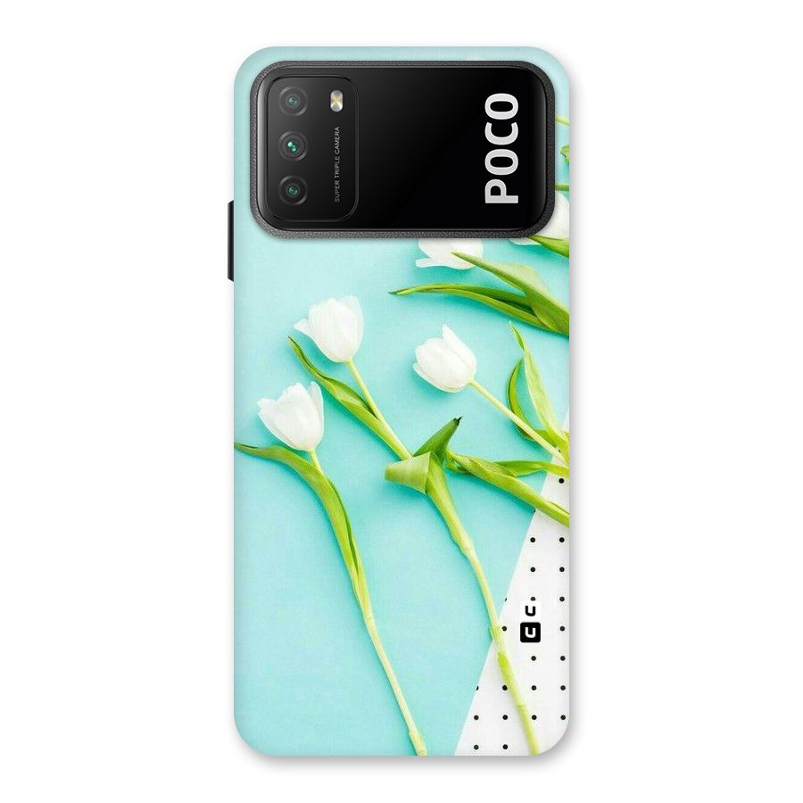 White Tulips Back Case for Poco M3