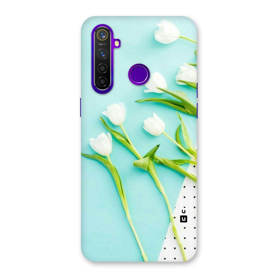 White Tulips Back Case for Realme 5 Pro