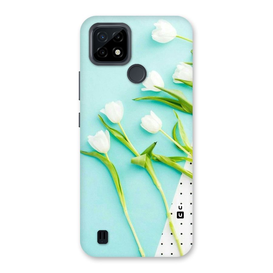 White Tulips Back Case for Realme C21