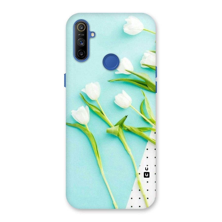 White Tulips Back Case for Realme Narzo 10A