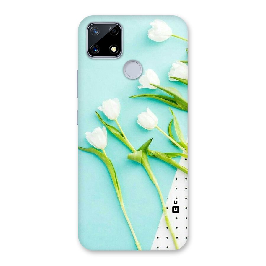 White Tulips Back Case for Realme Narzo 20