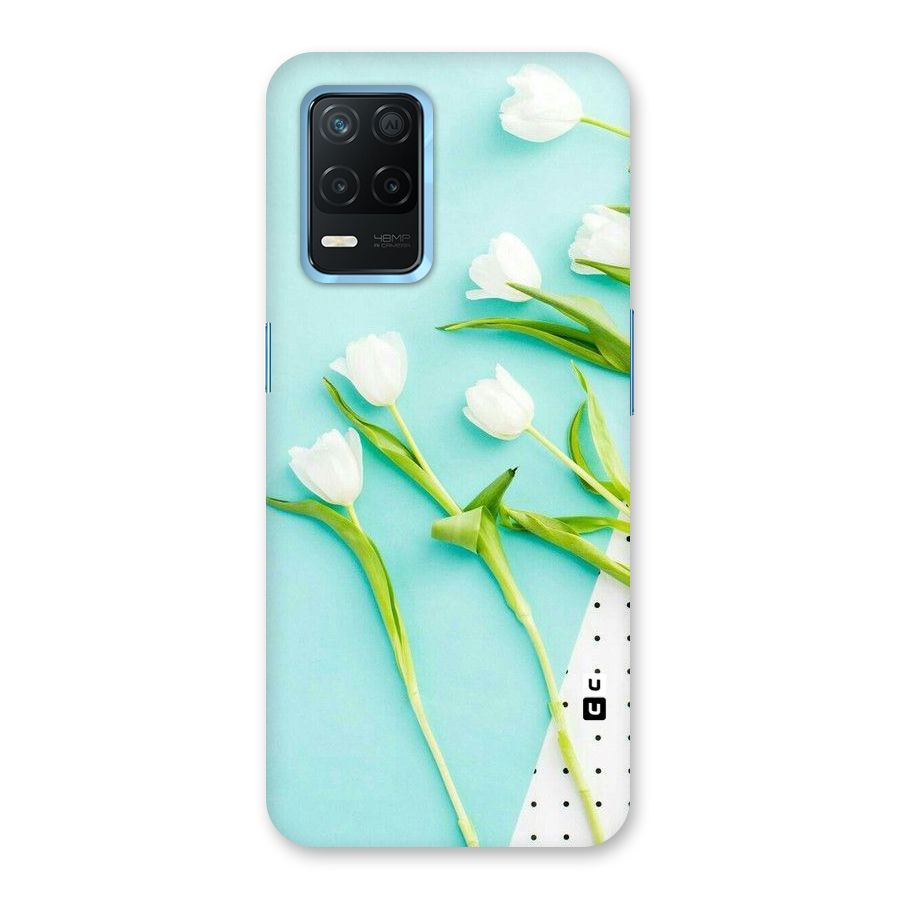 White Tulips Back Case for Realme Narzo 30 5G