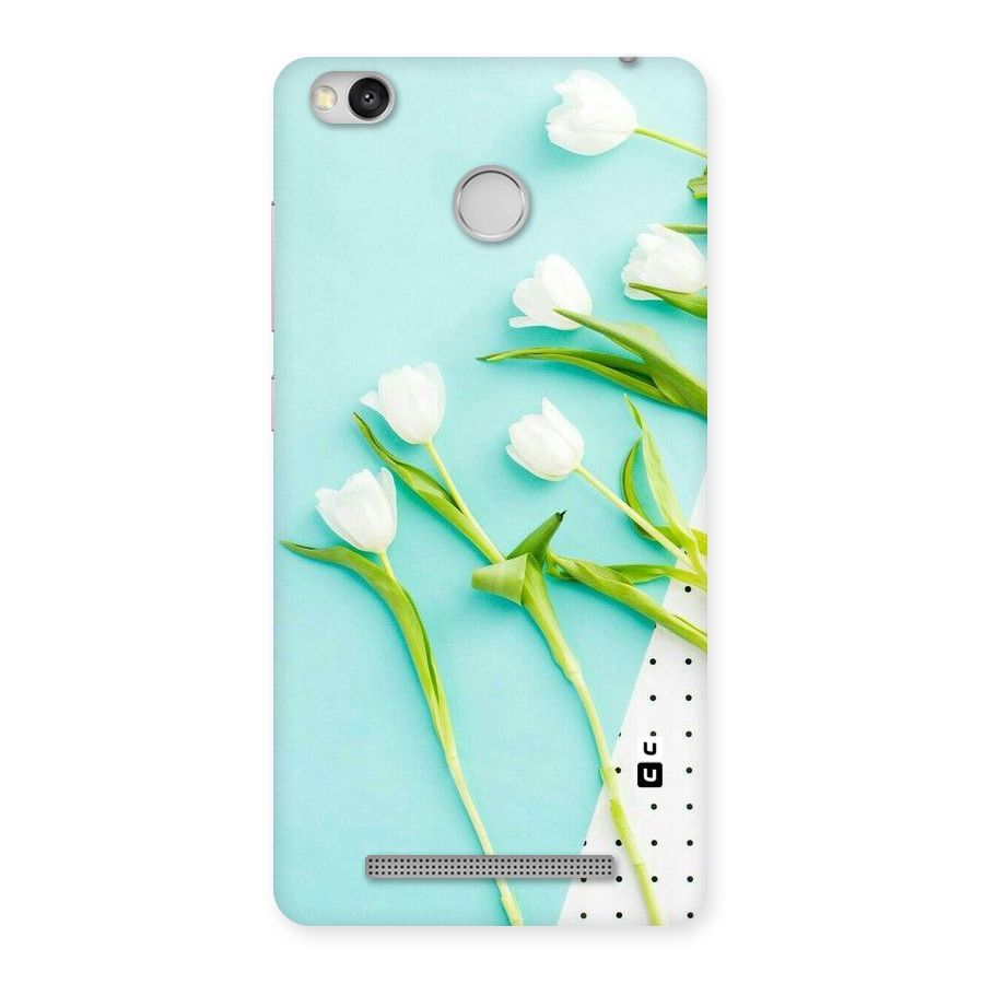 White Tulips Back Case for Redmi 3S Prime