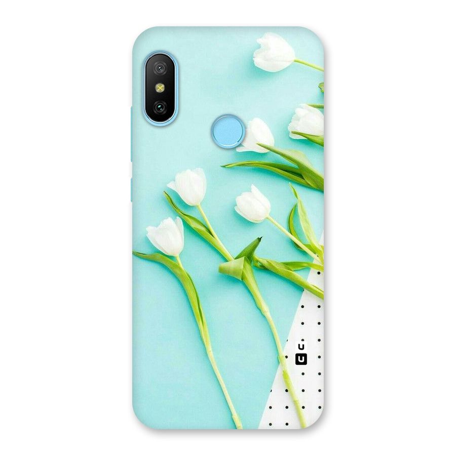 White Tulips Back Case for Redmi 6 Pro