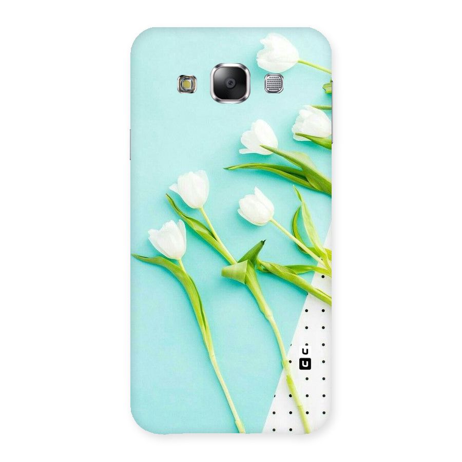 White Tulips Back Case for Samsung Galaxy E5