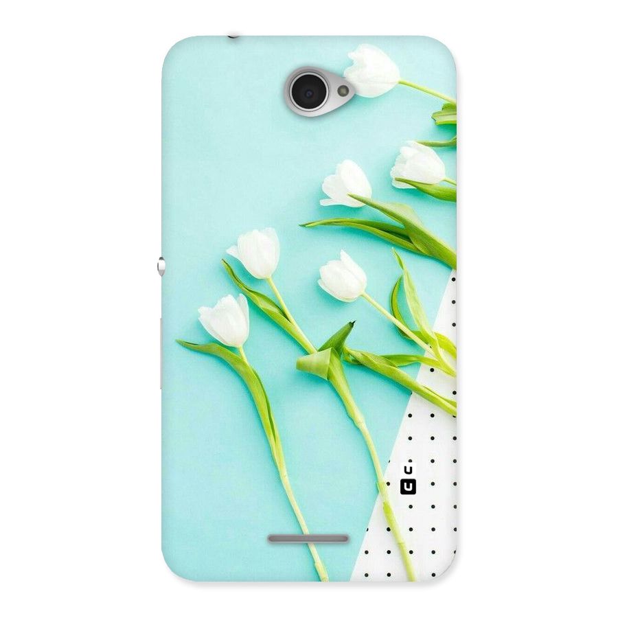 White Tulips Back Case for Sony Xperia E4
