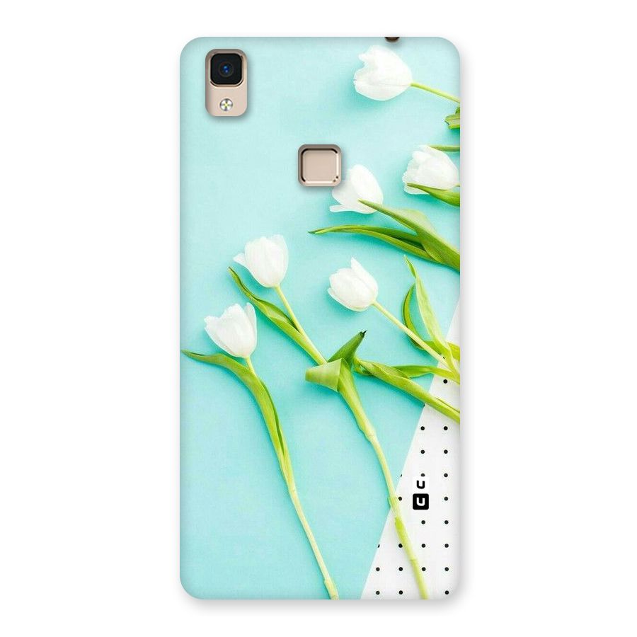 White Tulips Back Case for V3 Max