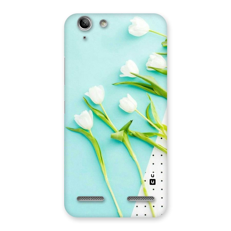 White Tulips Back Case for Vibe K5 Plus