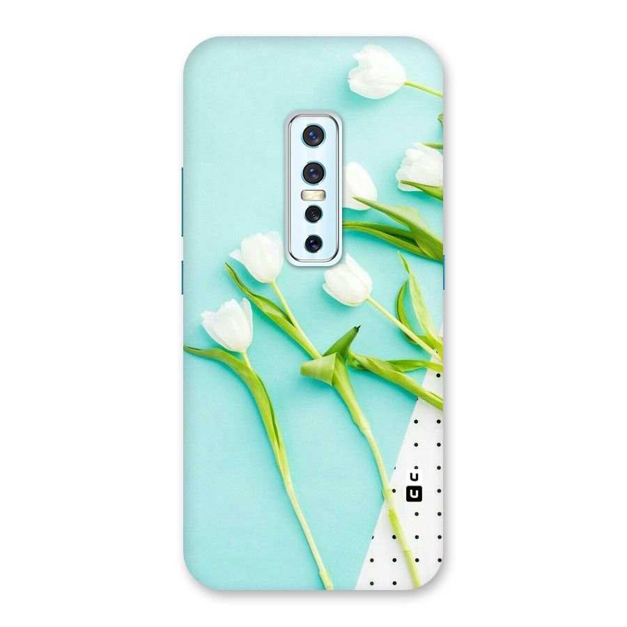 White Tulips Back Case for Vivo V17 Pro