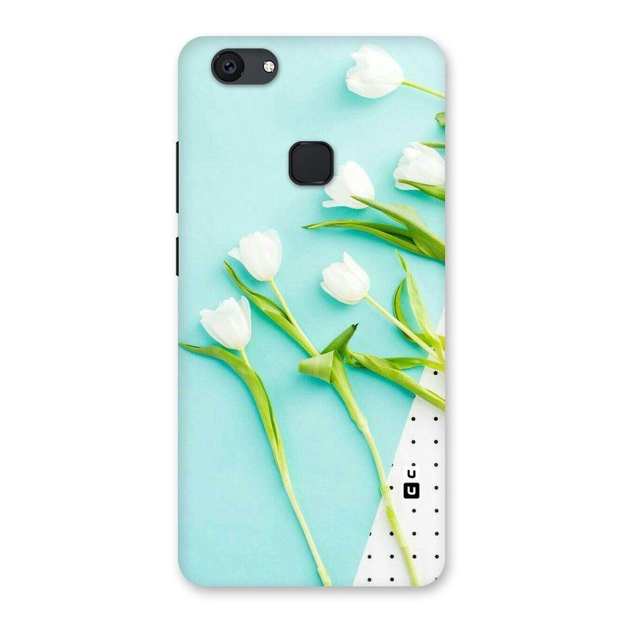 White Tulips Back Case for Vivo V7 Plus