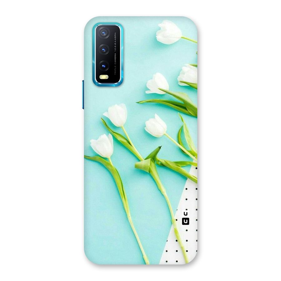 White Tulips Back Case for Vivo Y20G