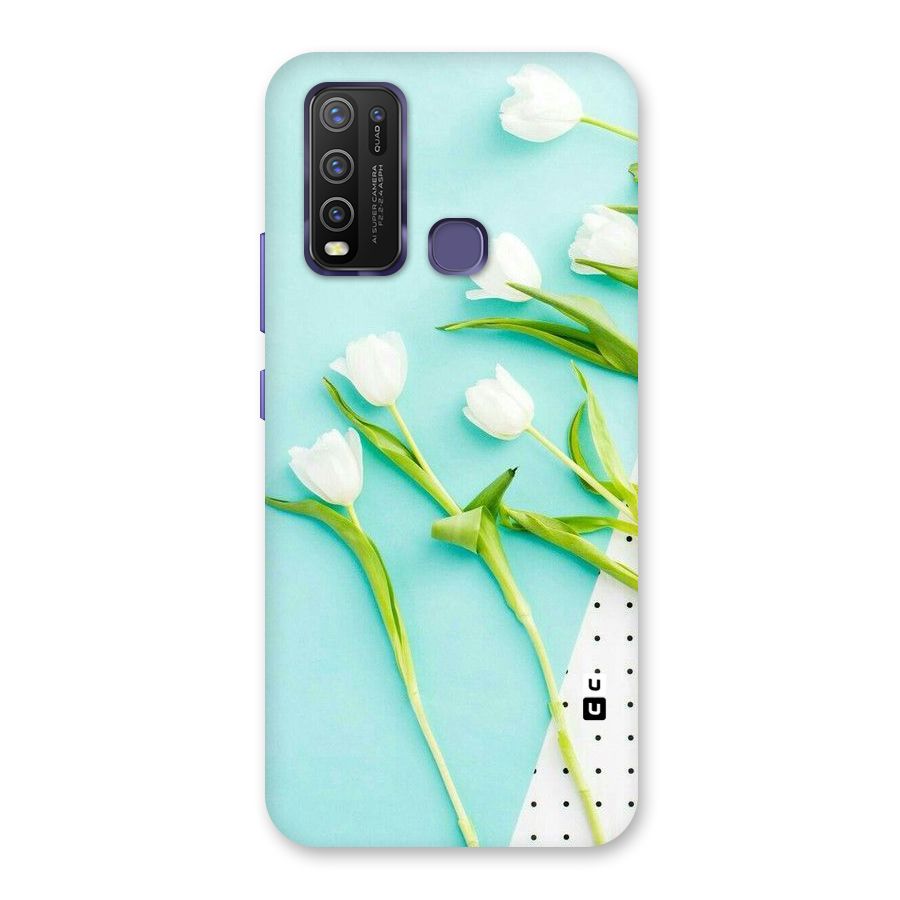 White Tulips Back Case for Vivo Y30