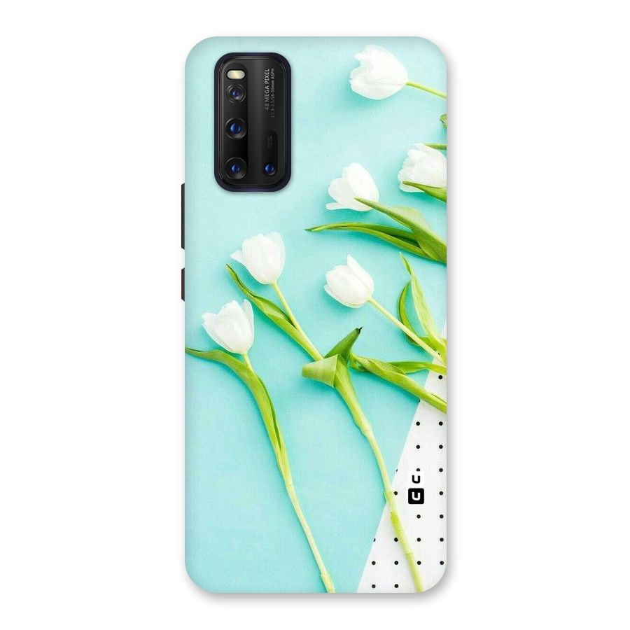 White Tulips Back Case for Vivo iQOO 3