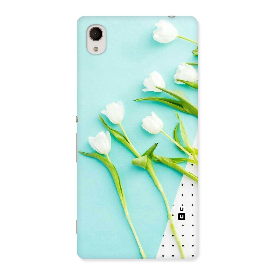 White Tulips Back Case for Xperia M4 Aqua