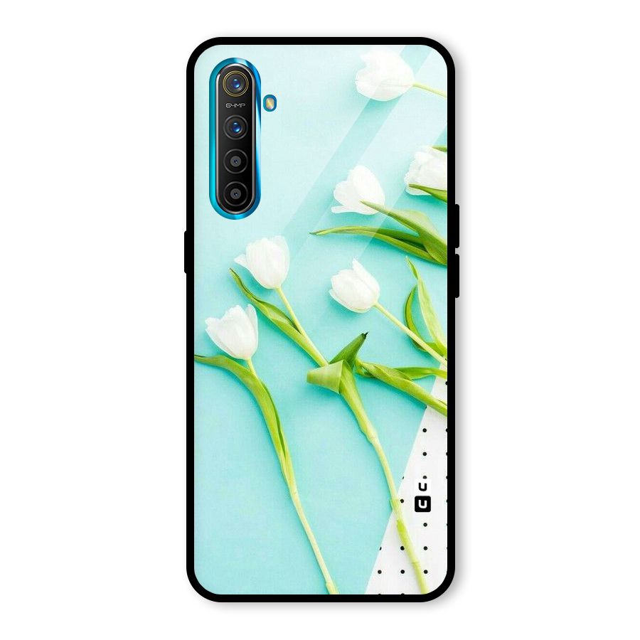 White Tulips Glass Back Case for Realme X2