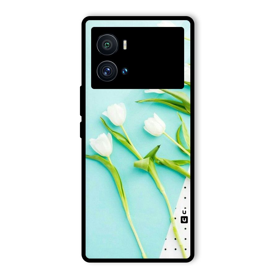 White Tulips Glass Back Case for Vivo iQOO 9 Pro