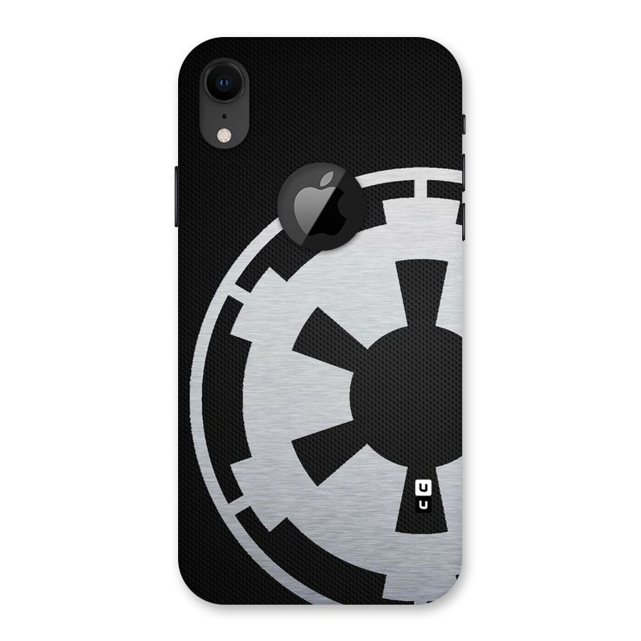 White Wheel Back Case for iPhone XR Logo Cut