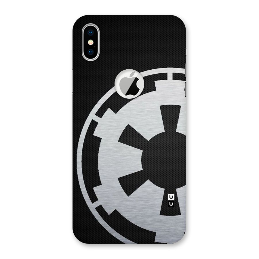 White Wheel Back Case for iPhone X Logo Cut