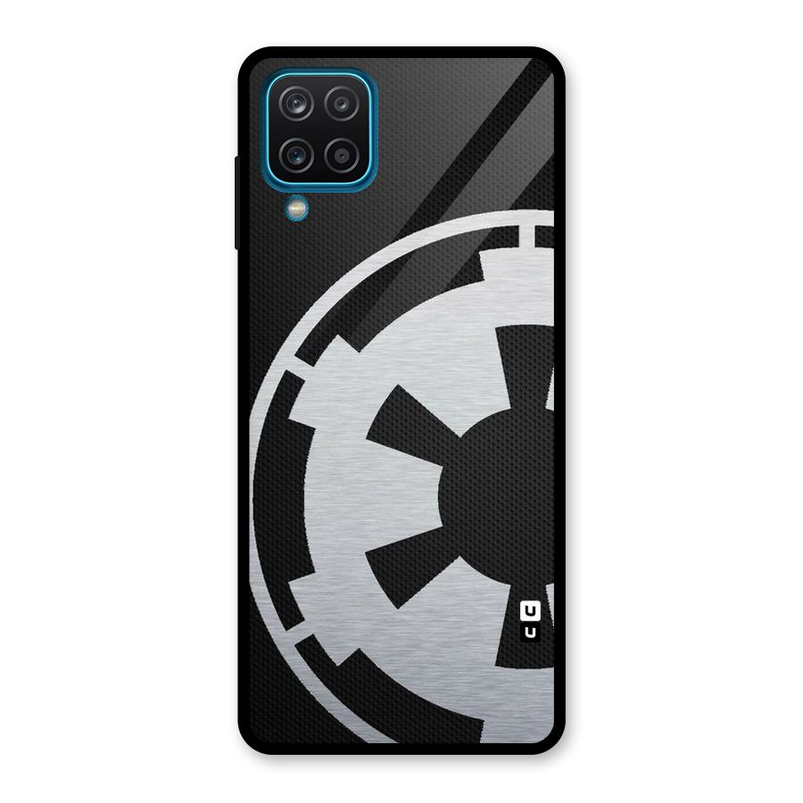 White Wheel Glass Back Case for Galaxy A12
