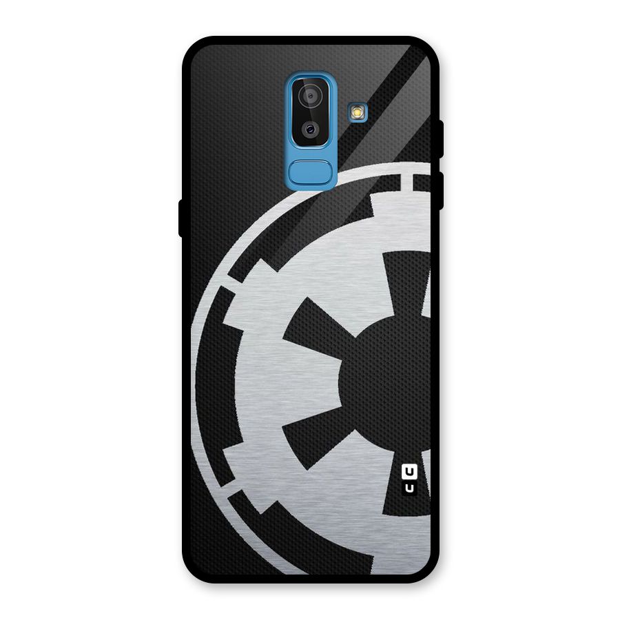 White Wheel Glass Back Case for Galaxy J8