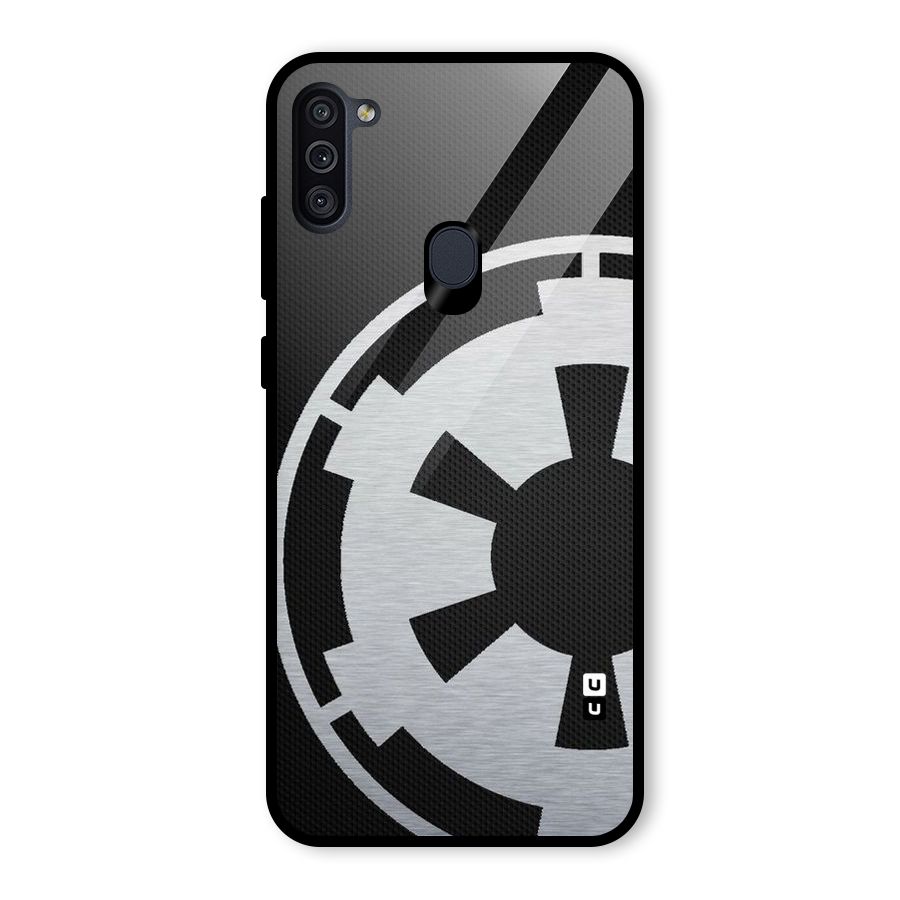 White Wheel Glass Back Case for Galaxy M11