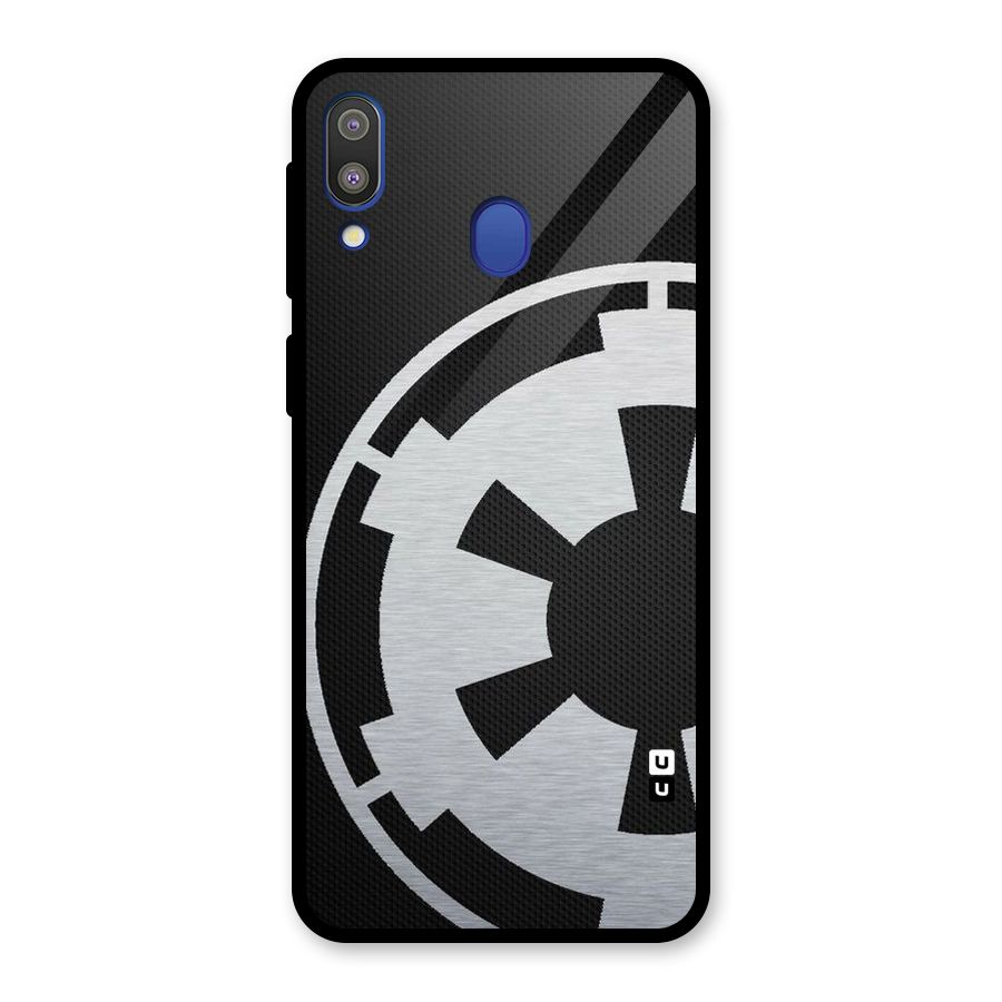 White Wheel Glass Back Case for Galaxy M20