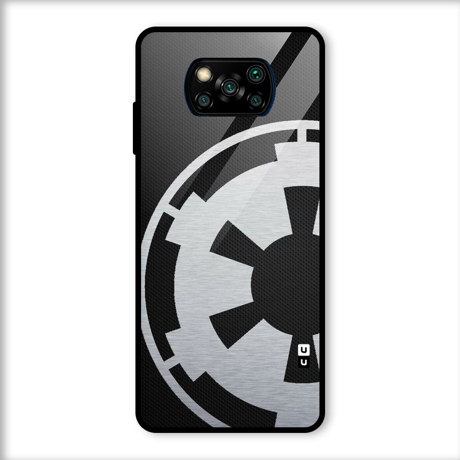 White Wheel Glass Back Case for Poco X3