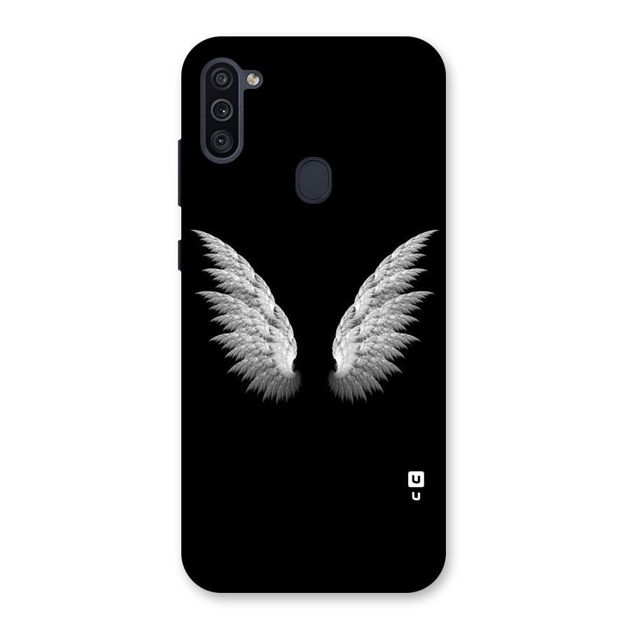 White Wings Back Case for Galaxy M11