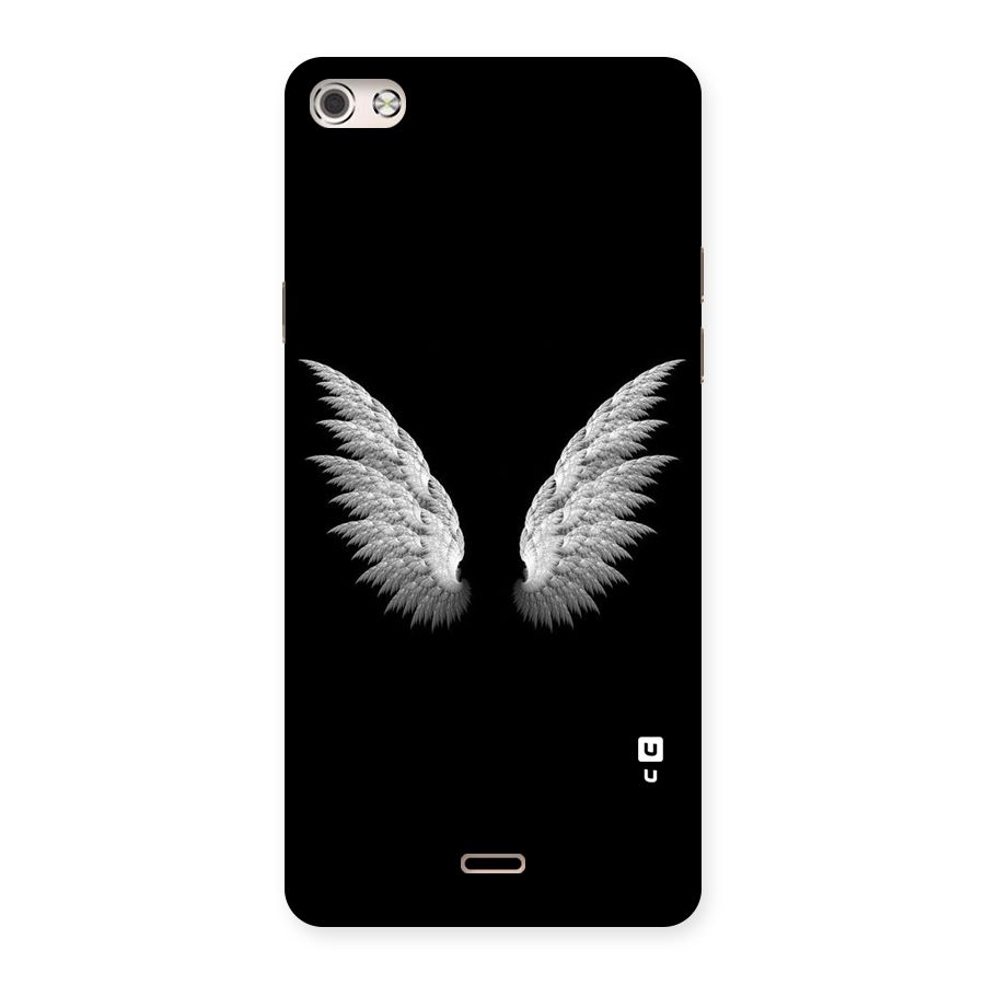 White Wings Back Case for Micromax Canvas Silver 5
