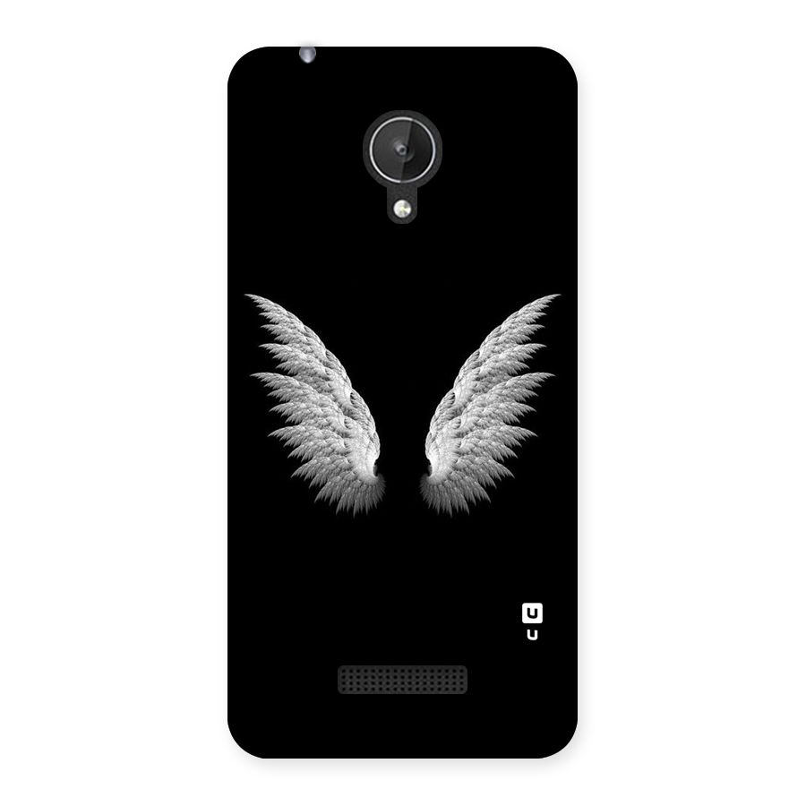 White Wings Back Case for Micromax Canvas Spark Q380