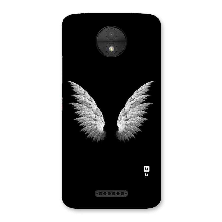 White Wings Back Case for Moto C