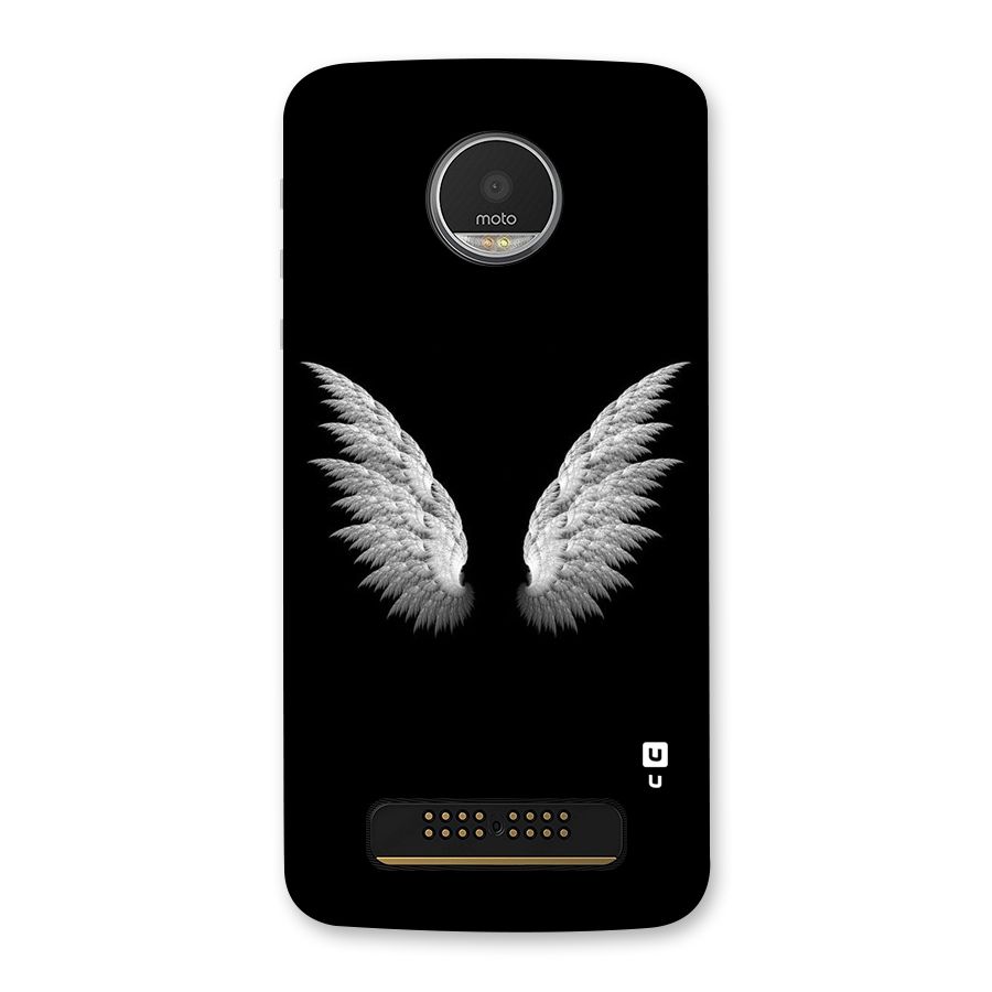 White Wings Back Case for Moto Z Play