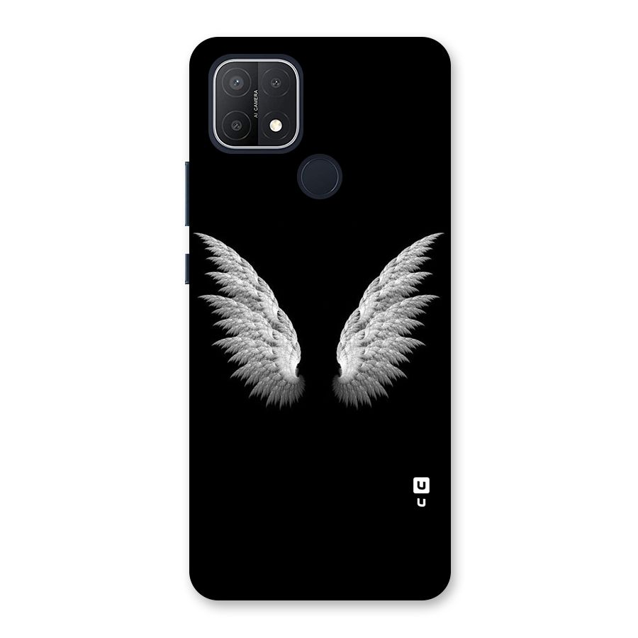 White Wings Back Case for Oppo A15