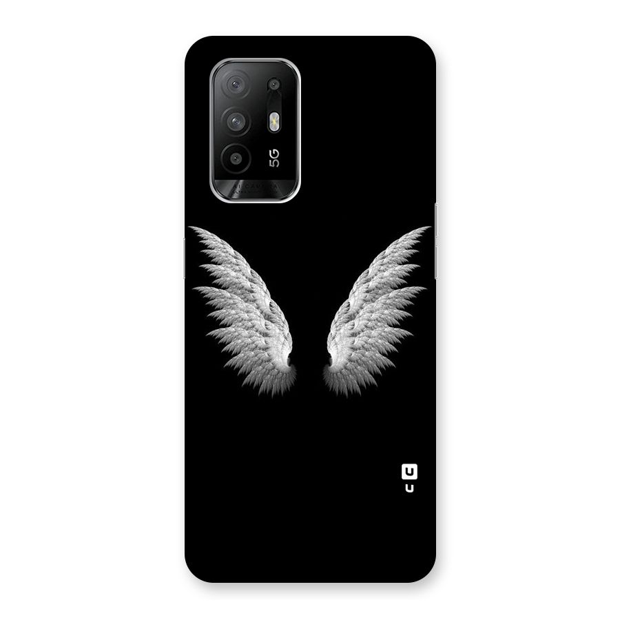 White Wings Back Case for Oppo F19 Pro Plus 5G