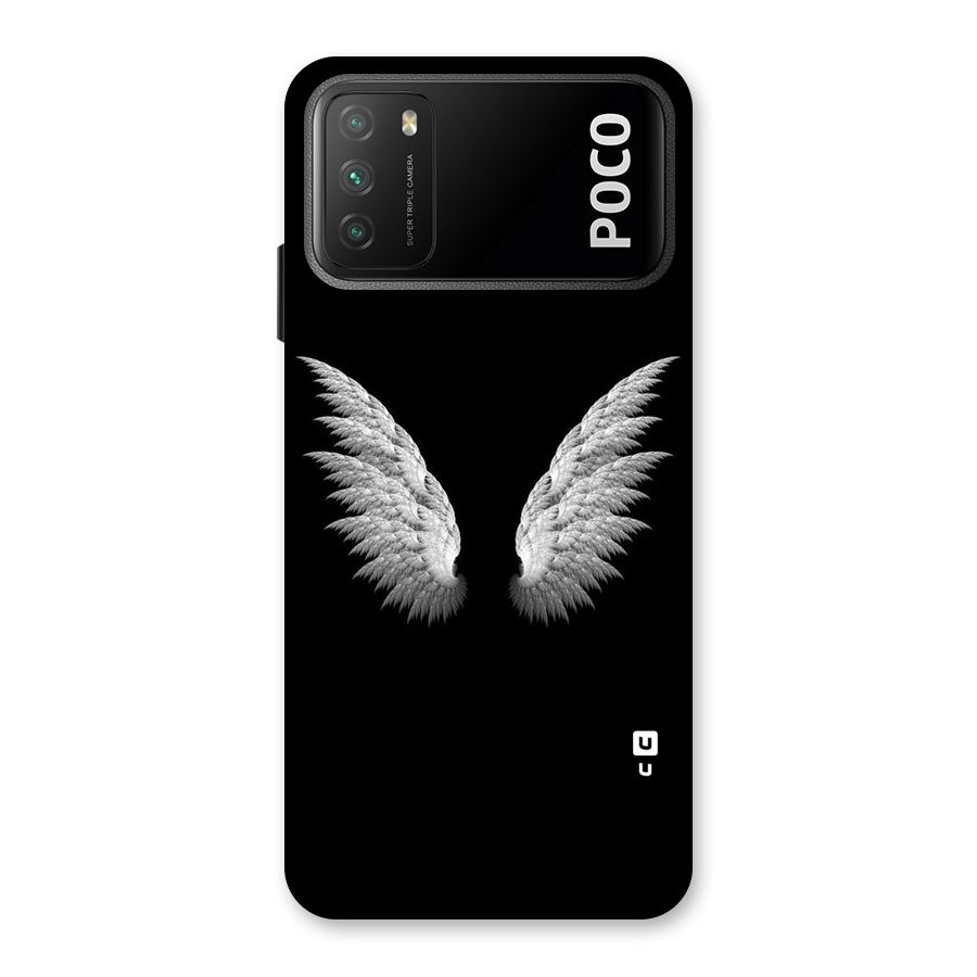 White Wings Back Case for Poco M3