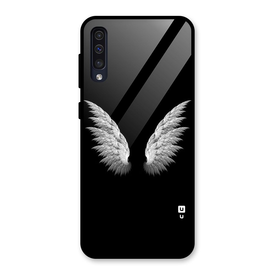 White Wings Glass Back Case for Galaxy A50s