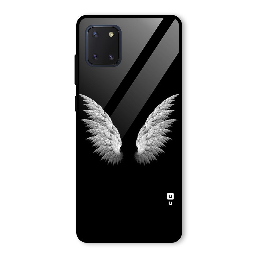 White Wings Glass Back Case for Galaxy Note 10 Lite