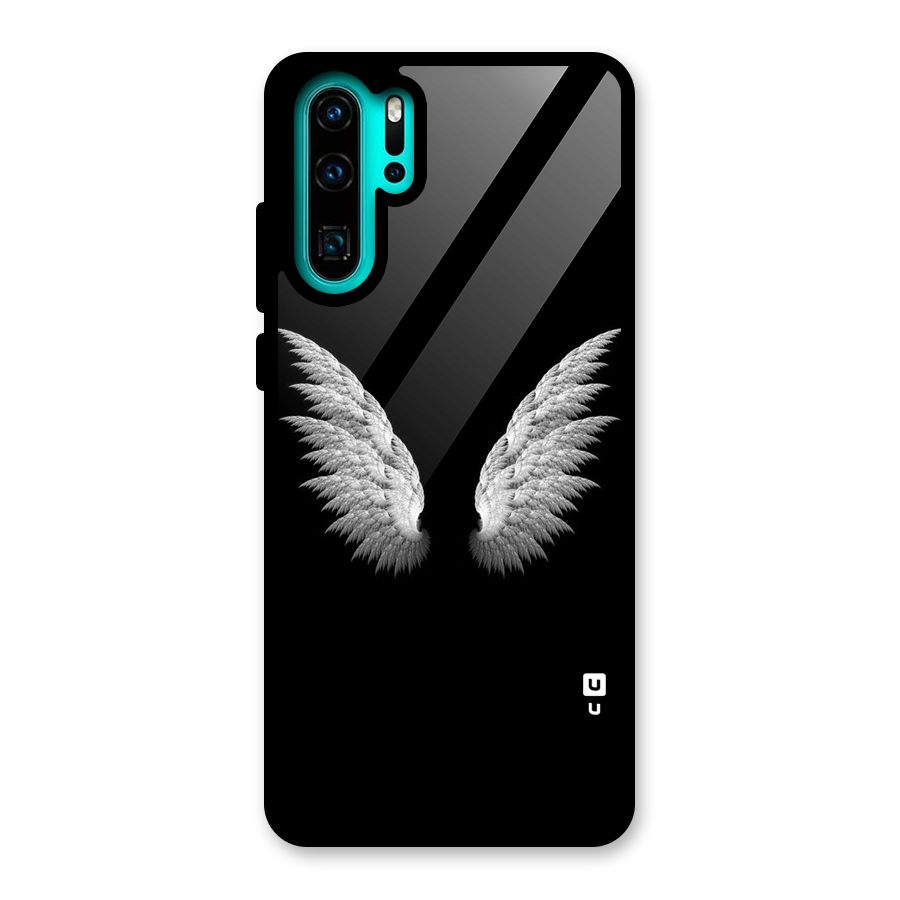 White Wings Glass Back Case for Huawei P30 Pro