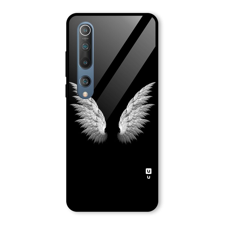 White Wings Glass Back Case for Mi 10