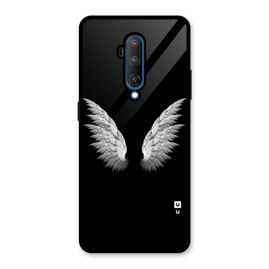 White Wings Glass Back Case for OnePlus 7T Pro