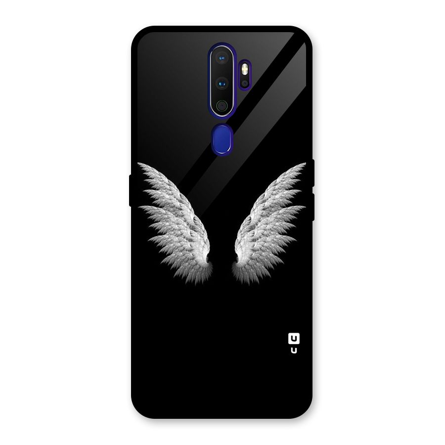 White Wings Glass Back Case for Oppo A9 (2020)