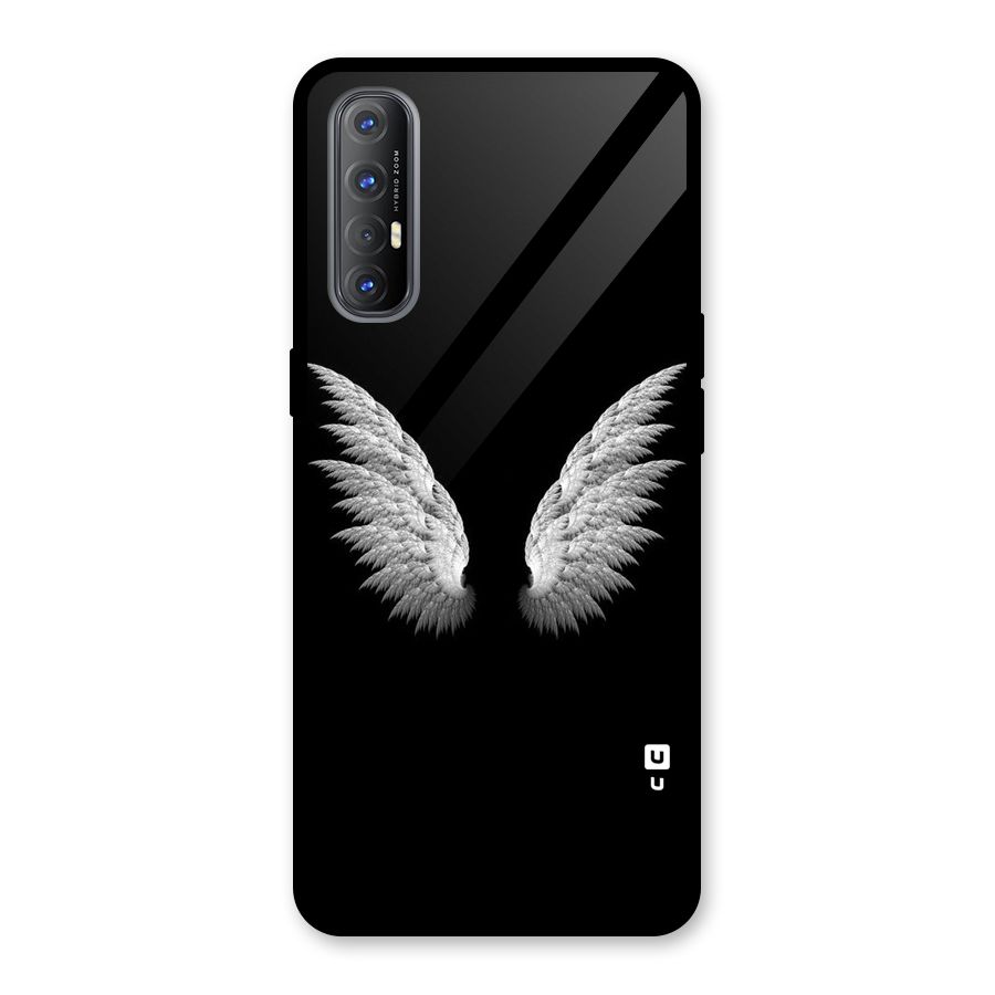 White Wings Glass Back Case for Oppo Reno3 Pro
