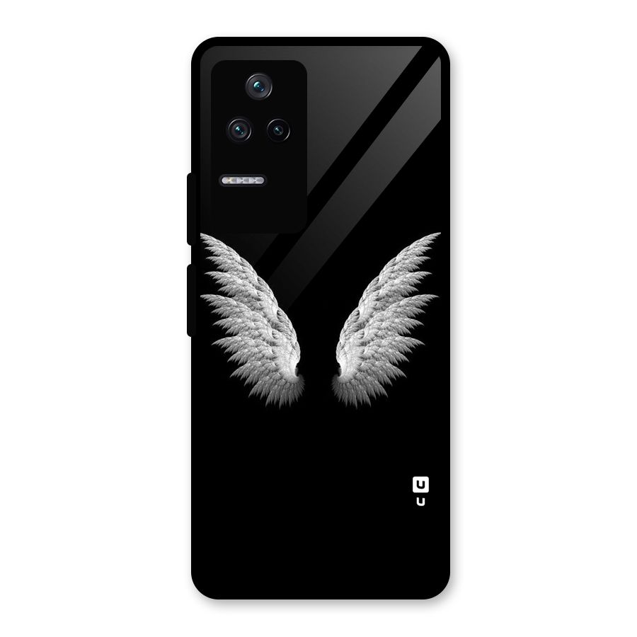 White Wings Glass Back Case for Poco F4 5G
