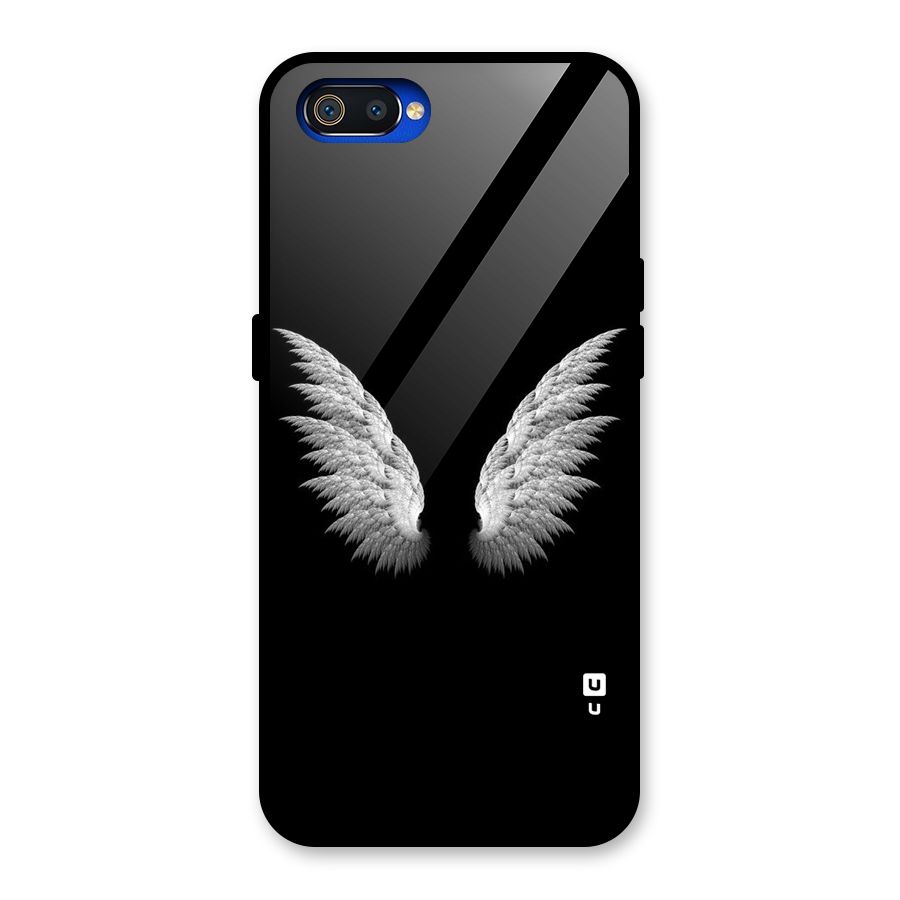 White Wings Glass Back Case for Realme C2