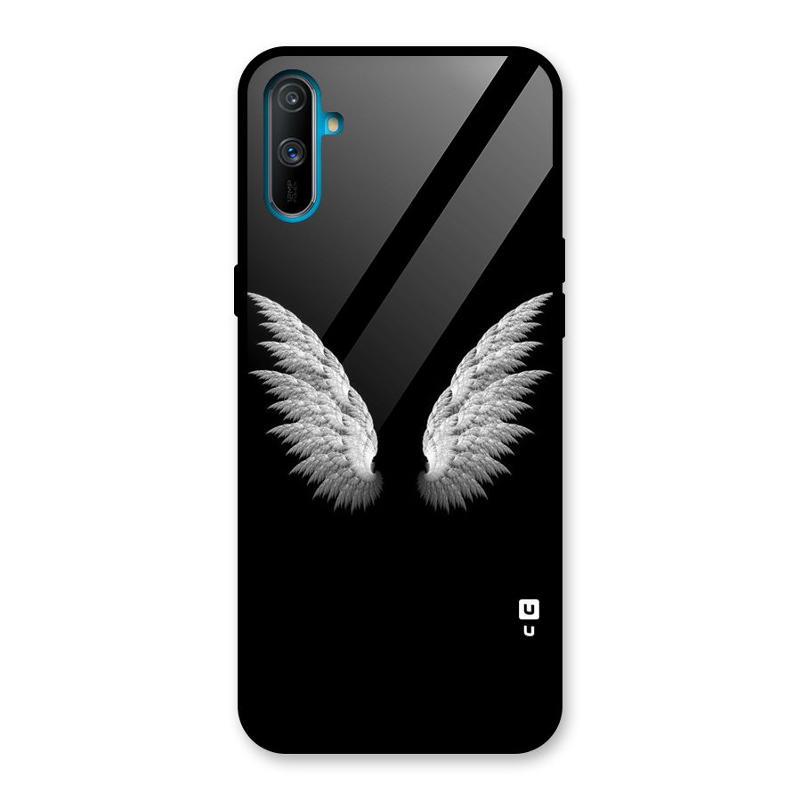 White Wings Glass Back Case for Realme C3