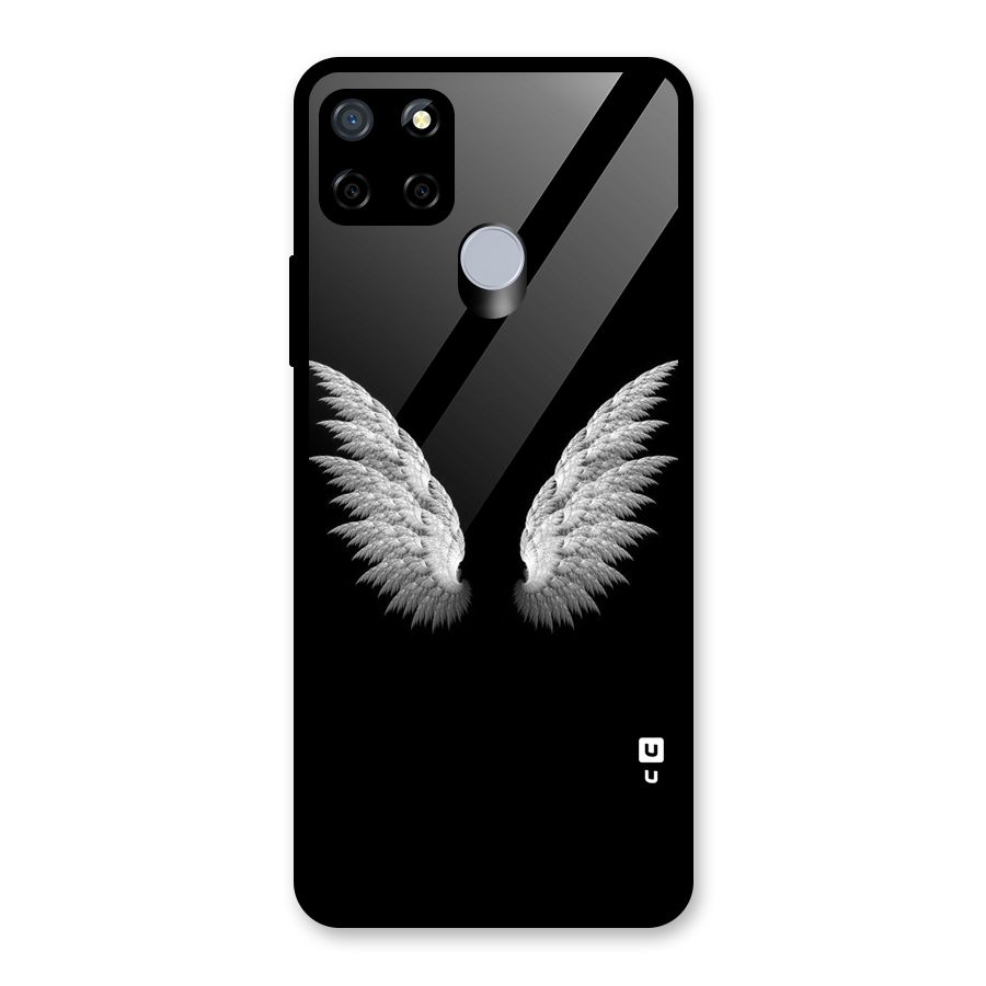 White Wings Glass Back Case for Realme Narzo 20