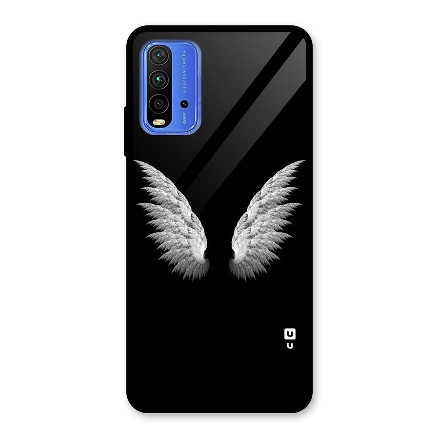 White Wings Glass Back Case for Redmi 9 Power