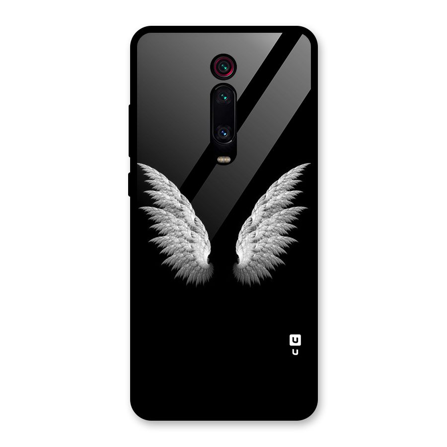 White Wings Glass Back Case for Redmi K20 Pro