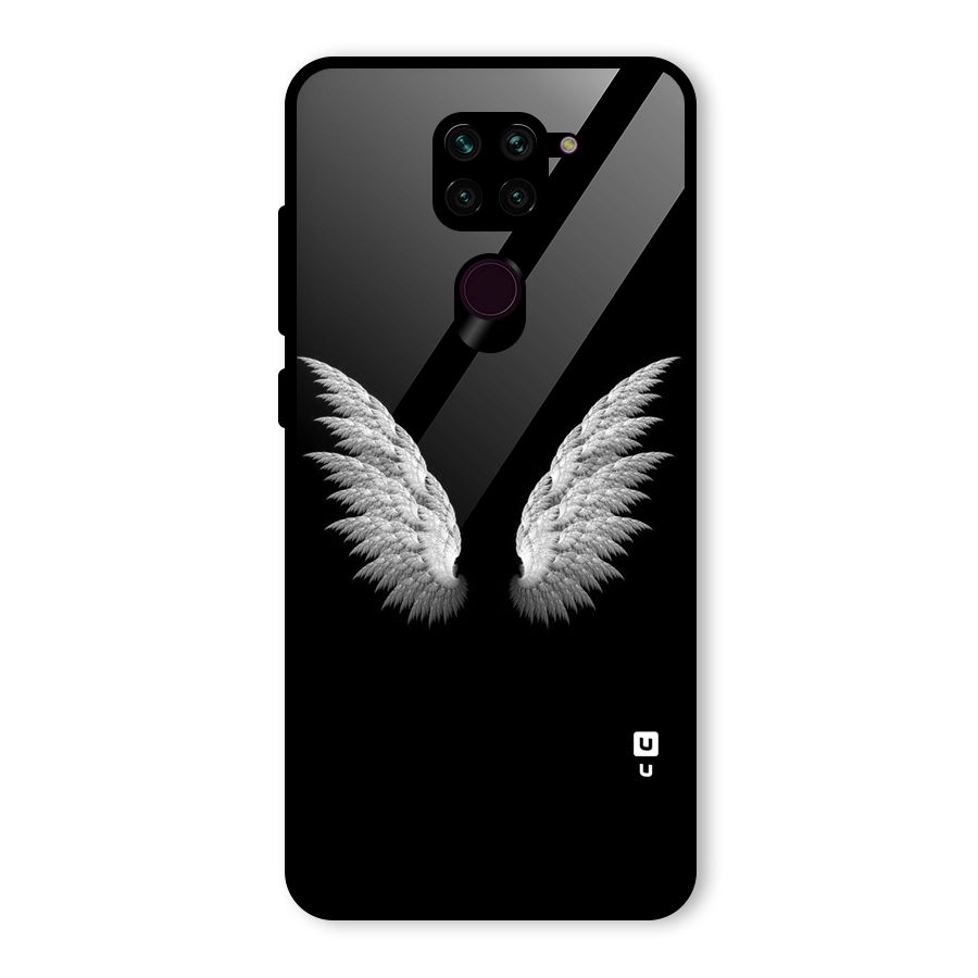 White Wings Glass Back Case for Redmi Note 9